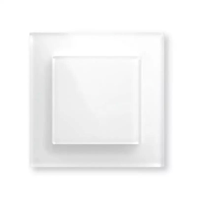 Smart glass push-button HomeMatic Homematic IP Glass push-button, 230 V, 868 MHz, white, 54.5×54.5×29 mm