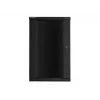 Lanberg WF01-6622-10B Wall-Mounted Rack Cabinet 19 inch 22U 600x600mm Black with Glass Door