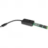 INTER-TECH adapter M.2 to USB Type-C K-1696-P2, female M.2, male USB-C, 5V, 37×54×12 mm, black