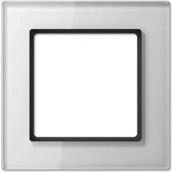 Wall plate / switch cover Jung AC 581 GL WW, glass, transparent, 84×87 mm