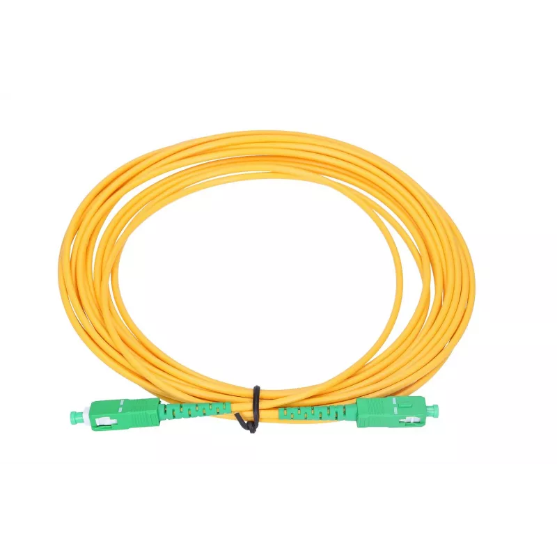 Fiber patchcord Extralink SC/APC–SC/APC singlemode G.652D 3 mm simplex, 1 m