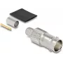 Coaxial BNC female connector DELOCK 91775 for crimping RG‑6 with heat‑shrink tube