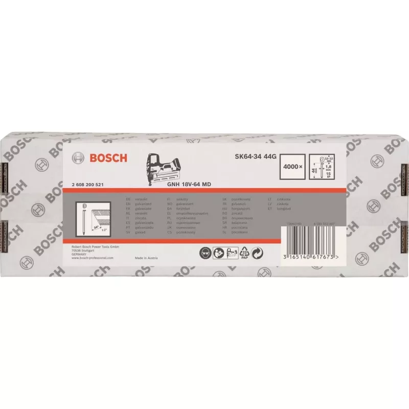 Bosch 34 Degree 1.8/15g Finish Nails