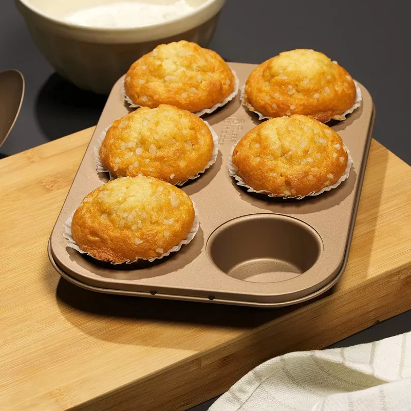 Muffin Maker Russell Hobbs RH02151GEU7 Gold non-stick surface, countertop electric muffin tray