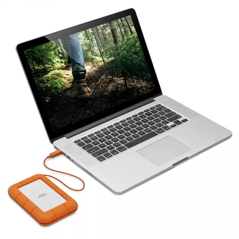LaCie Rugged USB-C External Hard Drive 5 TB USB Type-C 3.2 Gen 1 (3.1 Gen 1) Grey Yellow