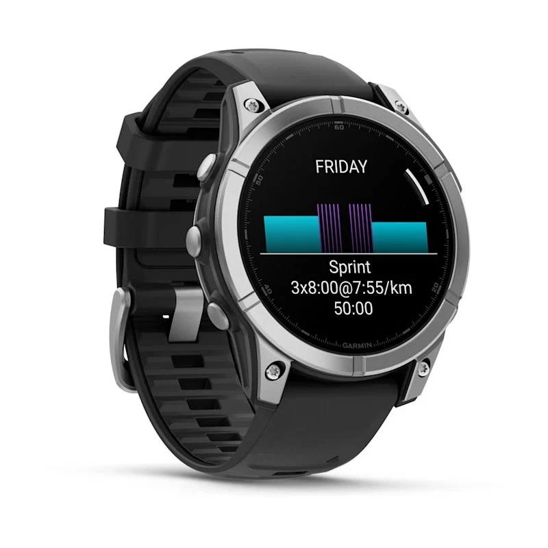 Garmin Fenix E 3.3 cm (1.3) AMOLED 47 mm Digital 416 × 416 pixels Touchscreen Stainless steel Wi-Fi GPS (satellite)