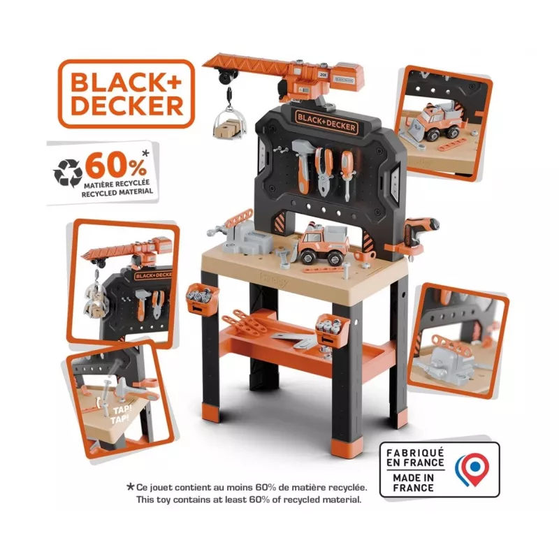 Children's Workshop Toy SMOBY Bricolo Builder 7600360741 - Construction Tools Set for Role Play