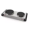 Tristar KP-6248 Double Hot Plate, 2 Cooking Zones, Rotary Control