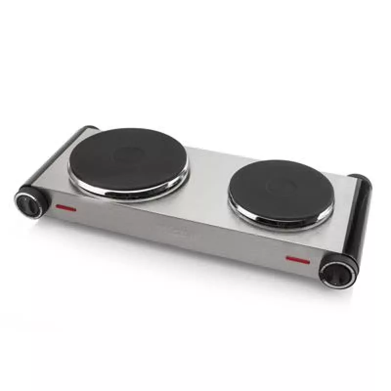 Tristar KP-6248 Double Hot Plate, 2 Cooking Zones, Rotary Control
