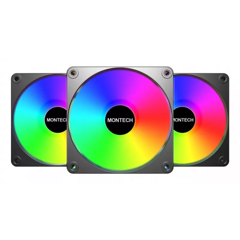 Montech GF120 V2 ARGB Computer case Fan module 12 cm Black 3 pc(s)