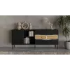Cama INSERTO 3D1W chest of drawers 190x40x80 black + LED