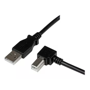 StarTech.com 3m USB 2.0 A to Right Angle B Cable - M/M, 3 m, USB A, USB B, USB 2.0, Black