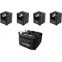 Lighting set EUROLITE 4x AKKU UP-1 battery powered with SB-4 soft-bag