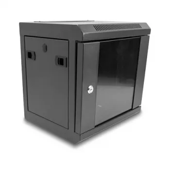 DeLOCK 43417 19 inch 6U 600mm Depth Wall-Mount Rack Cabinet with Glass Door, Black