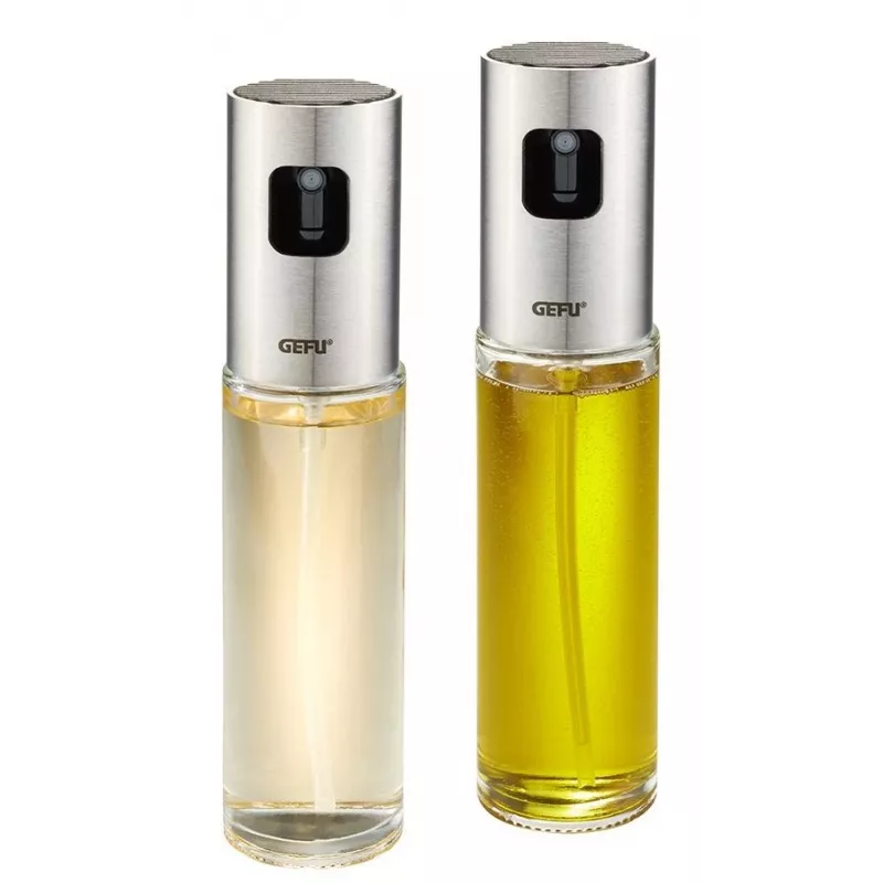 GEFU NEVA oil/vinegar dispenser 0.1 L Bottle Glass, Plastic, Stainless steel Stainless steel, Transparent