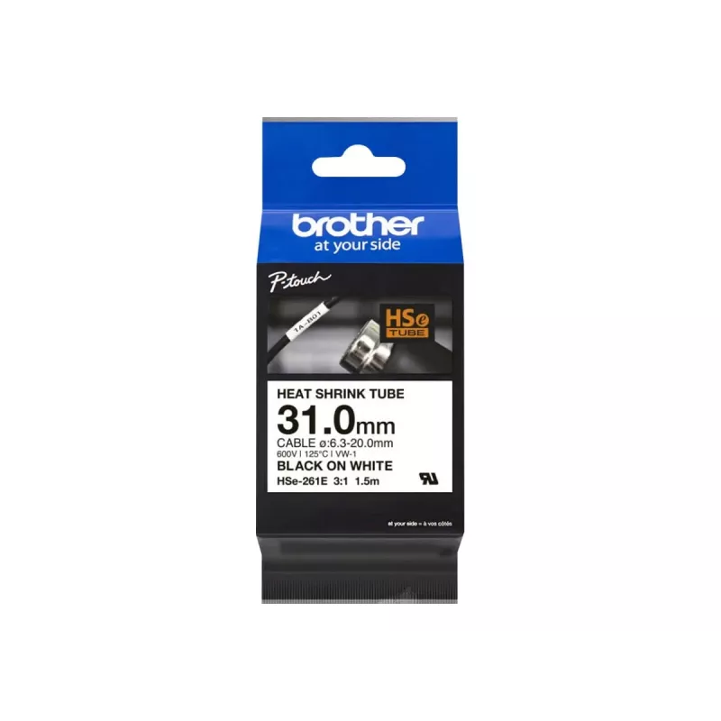 Printer Ribbon Brother HSe-261E Black 3.1 cm x 1.5 m