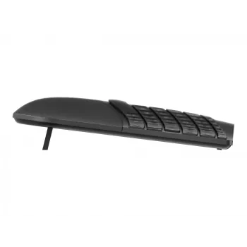 HP 960 Ergonomic Wireless Keyboard, Full-size (100%), Wireless, RF Wireless + Bluetooth, Membrane, Black