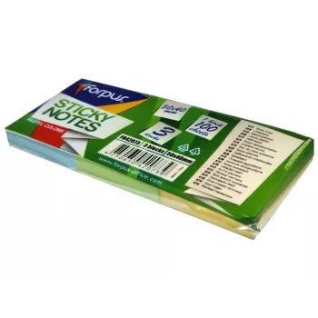 Sticky notes FORPUS FO42073, 40×50 mm, 3 pastel colours, pad