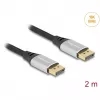 DeLOCK DisplayPort Cable 16K 60 Hz 2 m silver metal