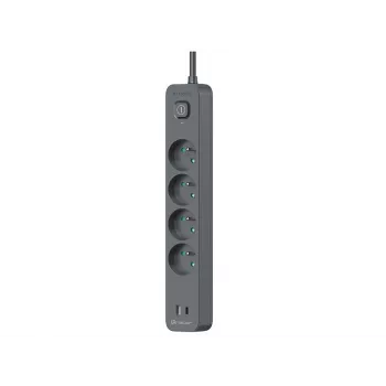 Power strip TRACER TRALIS47026 with 1.5 m cable, 4 USB ports and PD 18W