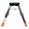 Folding step ladder Krause Treppy Silver 130020 — aluminium, 2 steps, 150 kg capacity, folded 55×20 cm, weight 2 kg