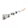DeLOCK Keystone Module RJ45 jack to LSA Cat.6A metal latch tool-free 90° angled shielded