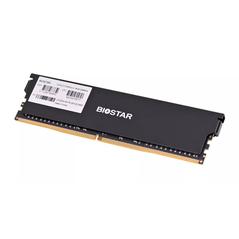 Desktop DDR4 RAM BIOSTAR 16GB 3200MHz with Heatsink (model DO32NU4H16)