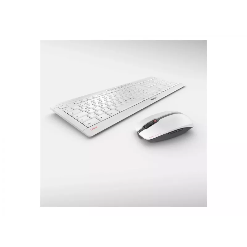 Keyboard CHERRY Stream Desktop Recharge Mouse included Universal RF Wireless QWERTZ German Grey