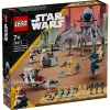 LEGO Star Wars Clone Trooper & Battle Droid Battle Pack Building Toys for Kids with Speeder Bike Vehicle 4 Minifigures and 5 Figures Gifts for Boys