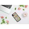 Protective smartphone case iKins for iPhone XS Max — Pop Mint Black, hard shell with raised edges