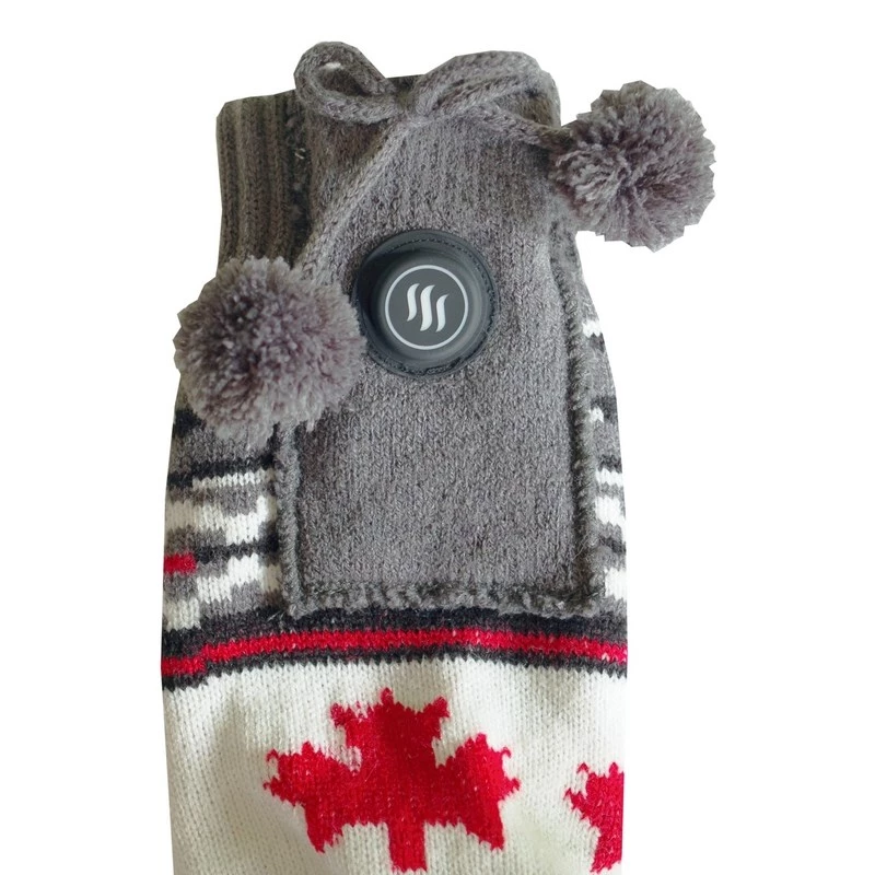 Slipper boot Glovii GQ4M unisex — winter polyester upper, synthetic outsole, carbon fibres, uni size, multi-pattern (grey/red/white)