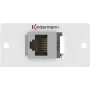 Kindermann Konnect 50 alu - Modulares Faceplate-Snap-In - RJ-45 (7444000423)