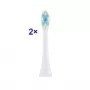 Toothbrush Replacement Heads ETA SoftClean pack of 2, soft bristles, blue and white
