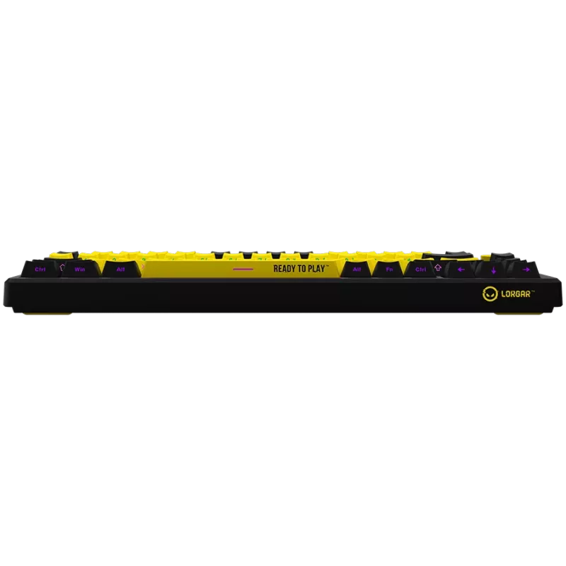 Wireless mechanical gaming keyboard LORGAR KBP7075W — Black/Yellow, EN layout
