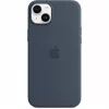 Silicone Case Cover Apple iPhone 14 Plus MagSafe Storm Blue