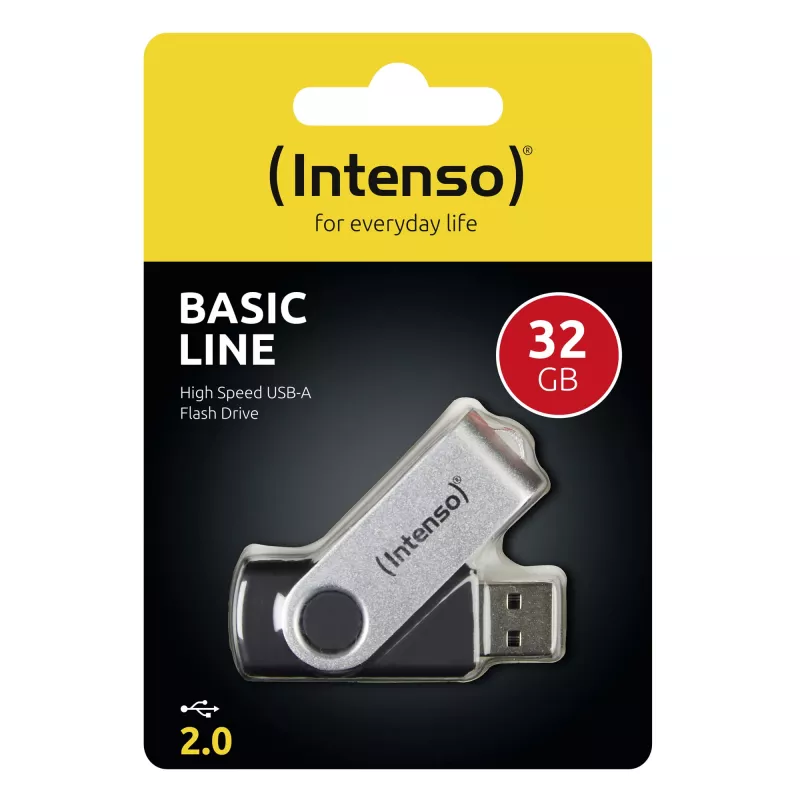 USB Flash Drive Intenso 32GB USB Type-A 2.0 Black Silver