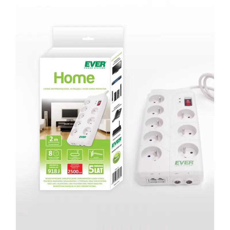 Surge protector Home 2m 8 outlets