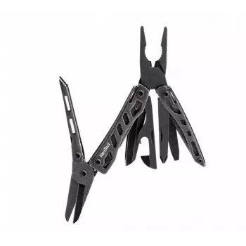 Multitool Nextool Mini FLAGSHIP NE20122 — 10-in-1 compact stainless steel multi-tool, black, 67×27×17 mm, 83 g