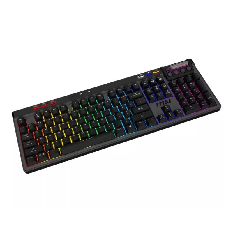 Mechanical Gaming Keyboard MSI Strike Pro W Silent US layout RGB backlight, wired, tactile silent switches