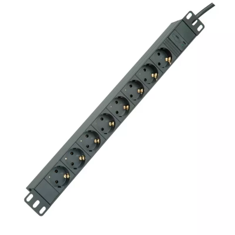 Power Extension ROLINE 19.07.1623 2m 8 AC Outlets Indoor Black