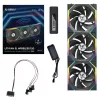 Lian Li UNI FAN SL-INF Wireless 120mm Reverse Blade ARGB Case Fans 3-Pack Black