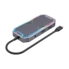 USB hub Unitek uHUB S7+ — wired USB 3.2 Gen 2 Type-C, 100 W PD, Gigabit Ethernet, 4K support, Space Grey