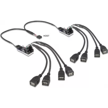 USB hub DELOCK 61072 — 8-port USB 2.0 hub, bus-powered
