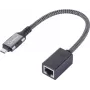 Renkforce USB-C to Gigabit Ethernet Mini Adapter Black color Network Adapter USB-A USB 3.2 (RF-6410612)