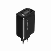 Charger CANYON OnCharge 65RC with built-in USB-C cable, 65W, 1x PD, 1x QC, EU plug, Black