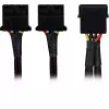 Sharkoon SATA Y power adapter 4P Molex 0.15m bk - Digital/Data - power supply