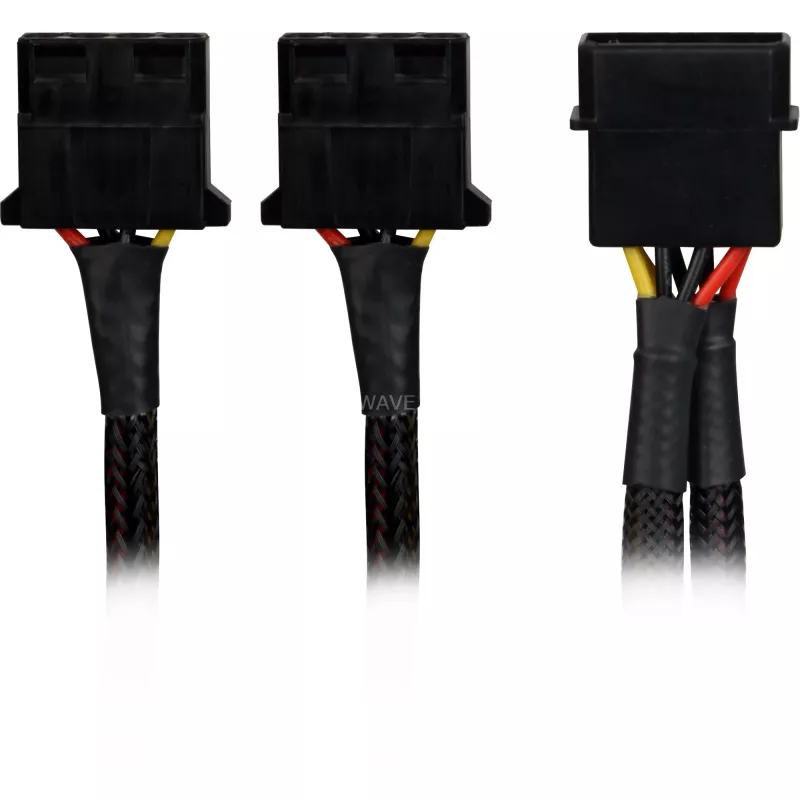 Sharkoon SATA Y power adapter 4P Molex 0.15m bk - Digital/Data - power supply