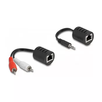 DeLOCK 87859 audio cable RJ-45 RCA 3.5mm Black Red White