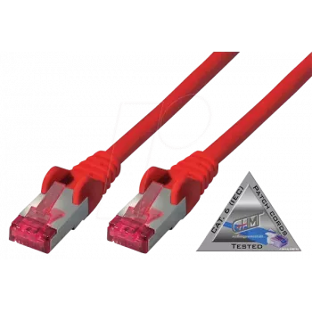 Networking Cable ShiverPeaks BS75711-A1.5R Red 1.5m Cat6a S/FTP