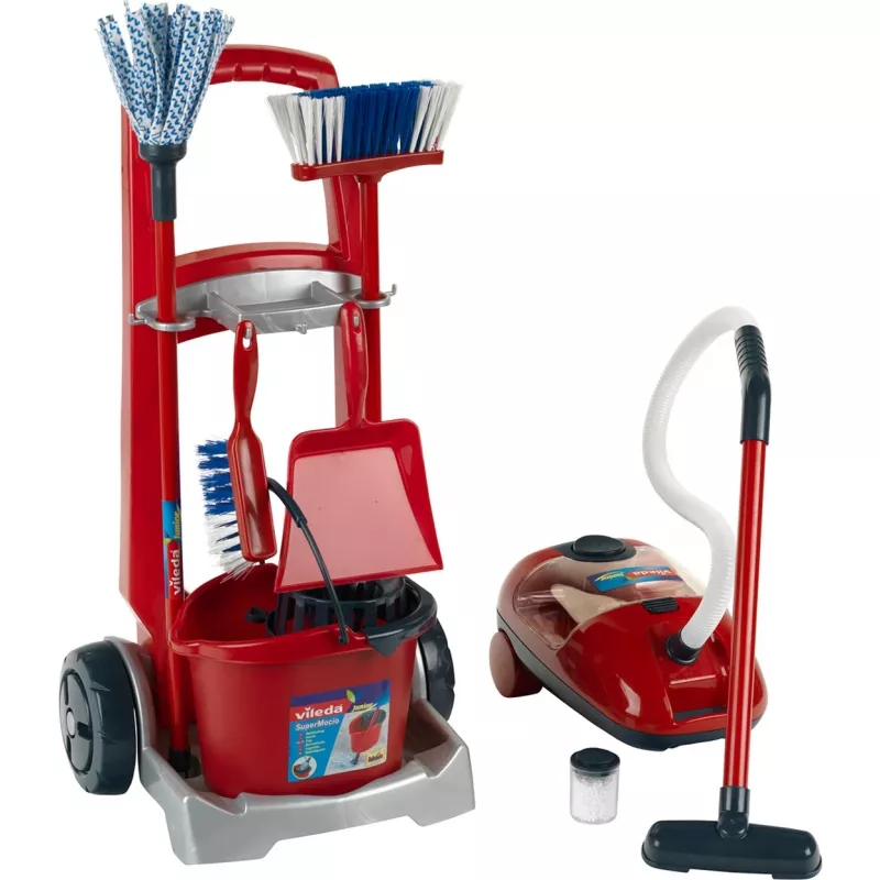 Cleaning trolley Theo Klein Vileda 6742 with vacuum cleaner